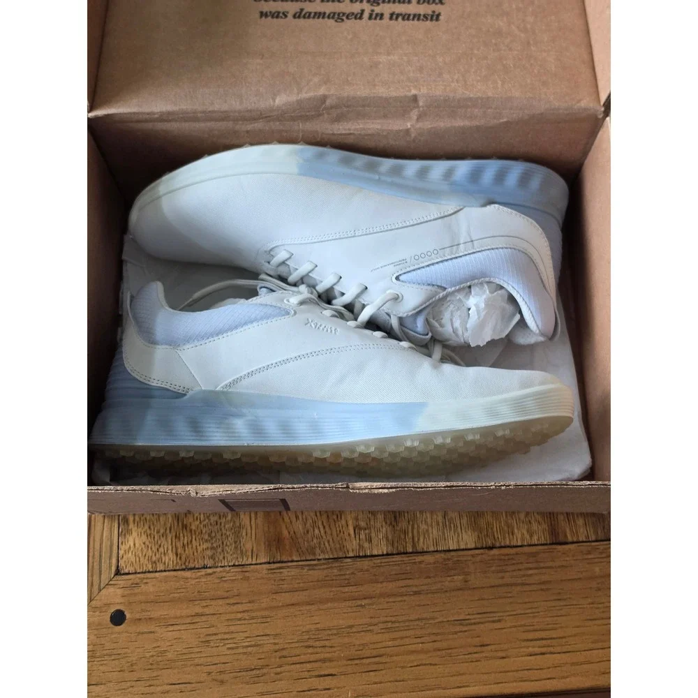 ECCO S-Three GORE-TEX Waterproof Golf Shoes White Blue Women 11-11.5 10296360618